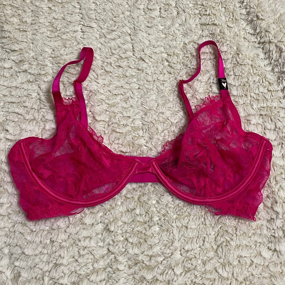 Pink Lace Bra